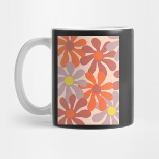 retro groovy flowers Mug